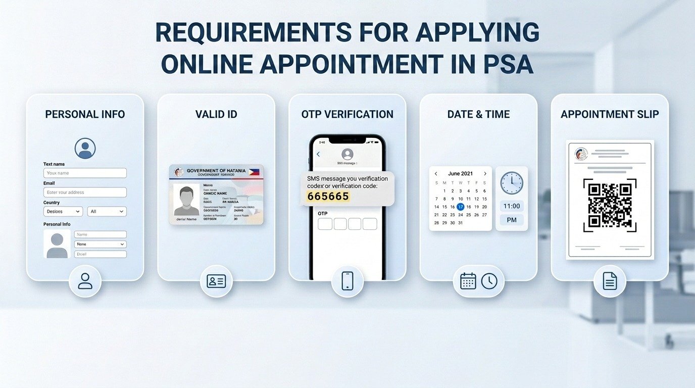 Requirements for Applying Online PSA Appointment